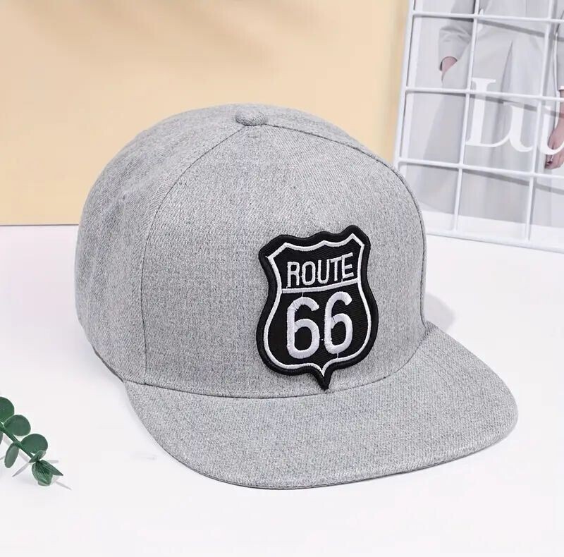 【フラットキャップ 】ライトグレー《Route66》男女兼用★野球帽★ゴルフ