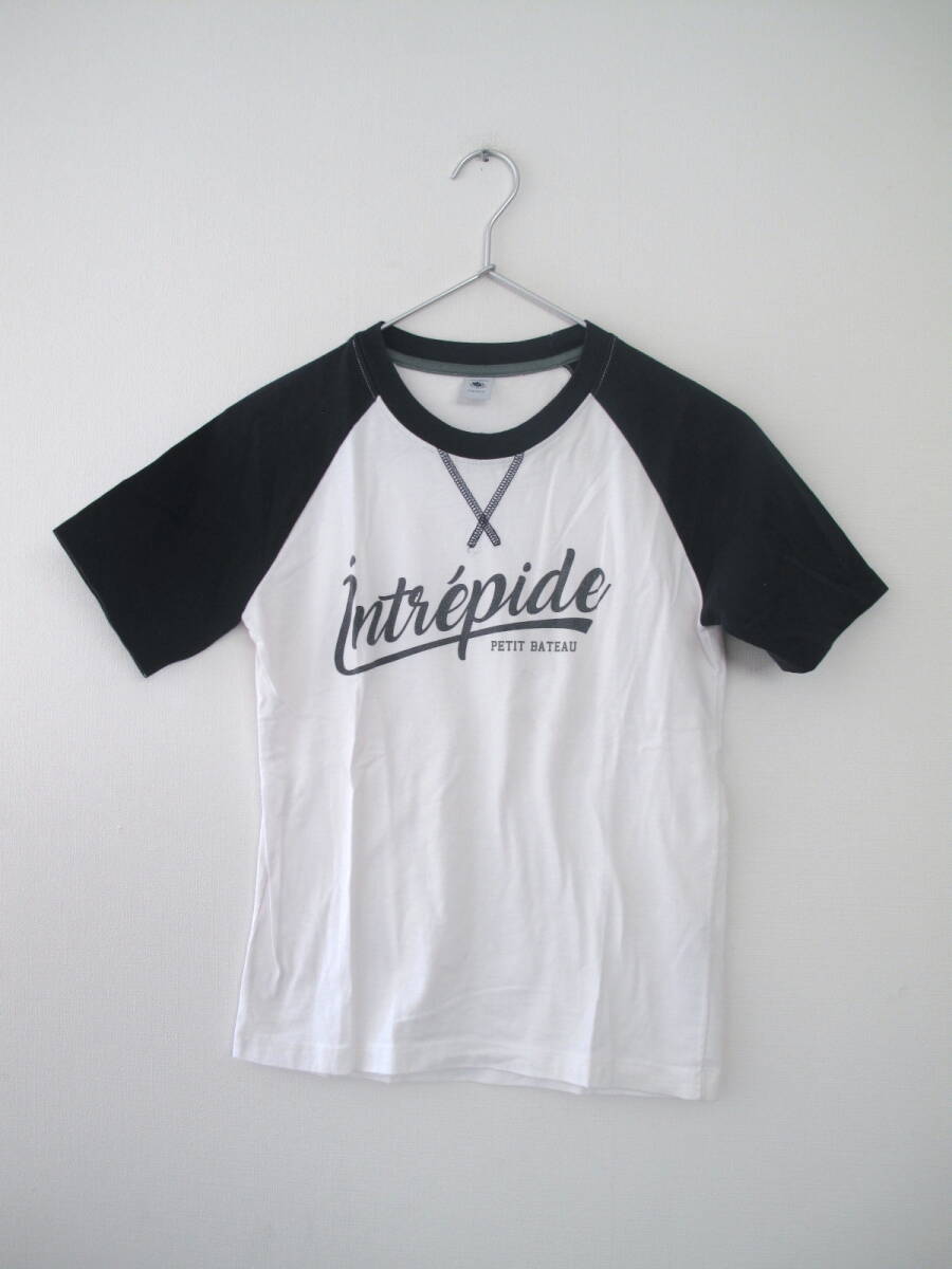 **PETIT BATEAU プチバトー 半袖Tシャツ 白＆紺 男の子 12ans 152cm 140-150