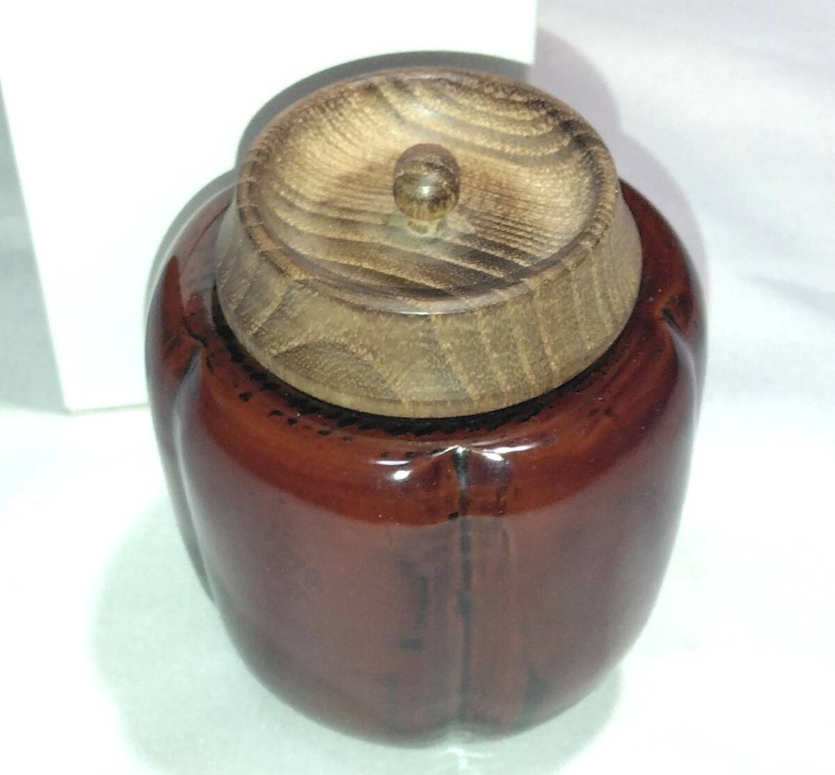 茶道具　瓜形茶器　天然木製薄茶器　瓜形茶器　阿古陀棗　美品　お稽古用に！！！