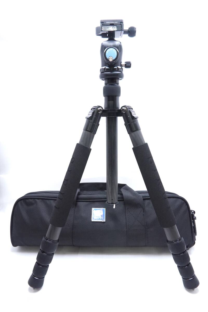 【極美品】▽SIRUI シルイ カーボン三脚 4段 / 雲台 SIRUI シルイ TY-60(ケース付)