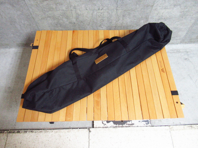 VASTLAND ヴァストランド ウッドロールトップテーブル キャンプ アウトドア 収納袋付き 脚カバー1つ欠損 管理7S1008B-H2