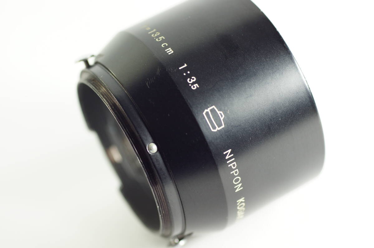 80群『並品』Nikon f=13.5cm 3.5 ニコンS 13.5cm F3.5用 メタルフード（43mm径）NIPPON KOGAKU JAPAN LENS HOOD SHADE