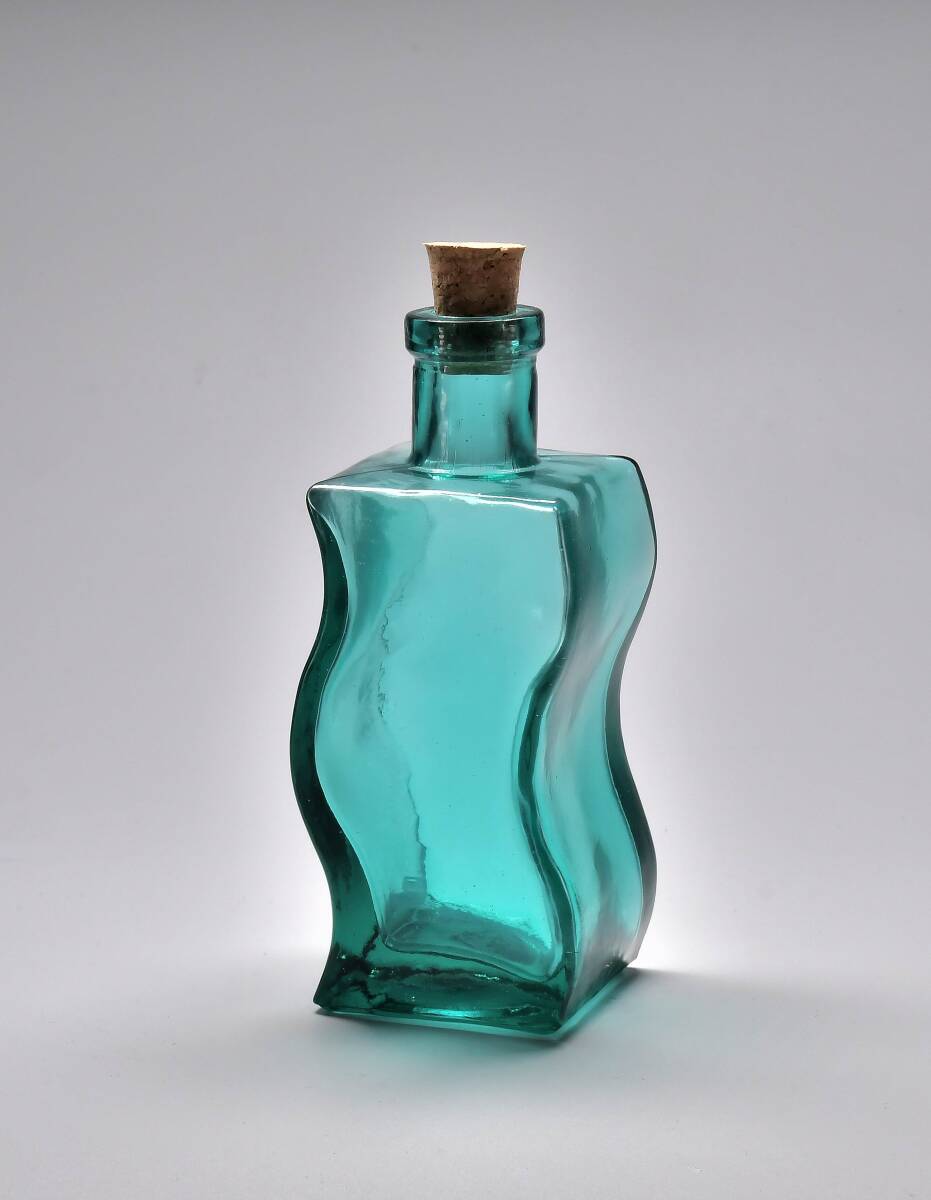 VIDRIOS deLEVANTE Hand Made MADE IN SPAIN　ガラス小瓶　コルク栓付き　在庫品未使用　＃１