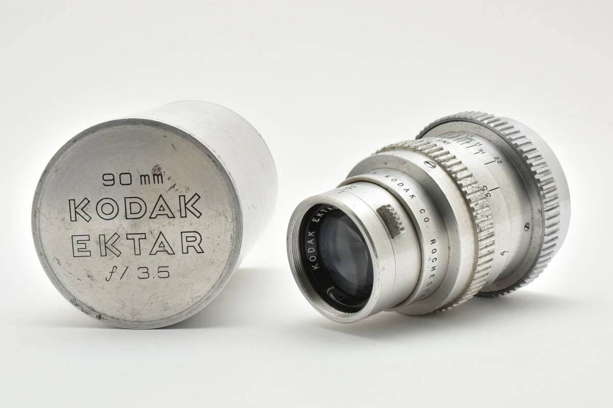 ★極希少品★ EASTMAN KODAK EKTAR 90mm F3.5 EKTRA用 コダック エクター エクトラ MADE IN U.S.A. レンズケース付き!! ＃3220