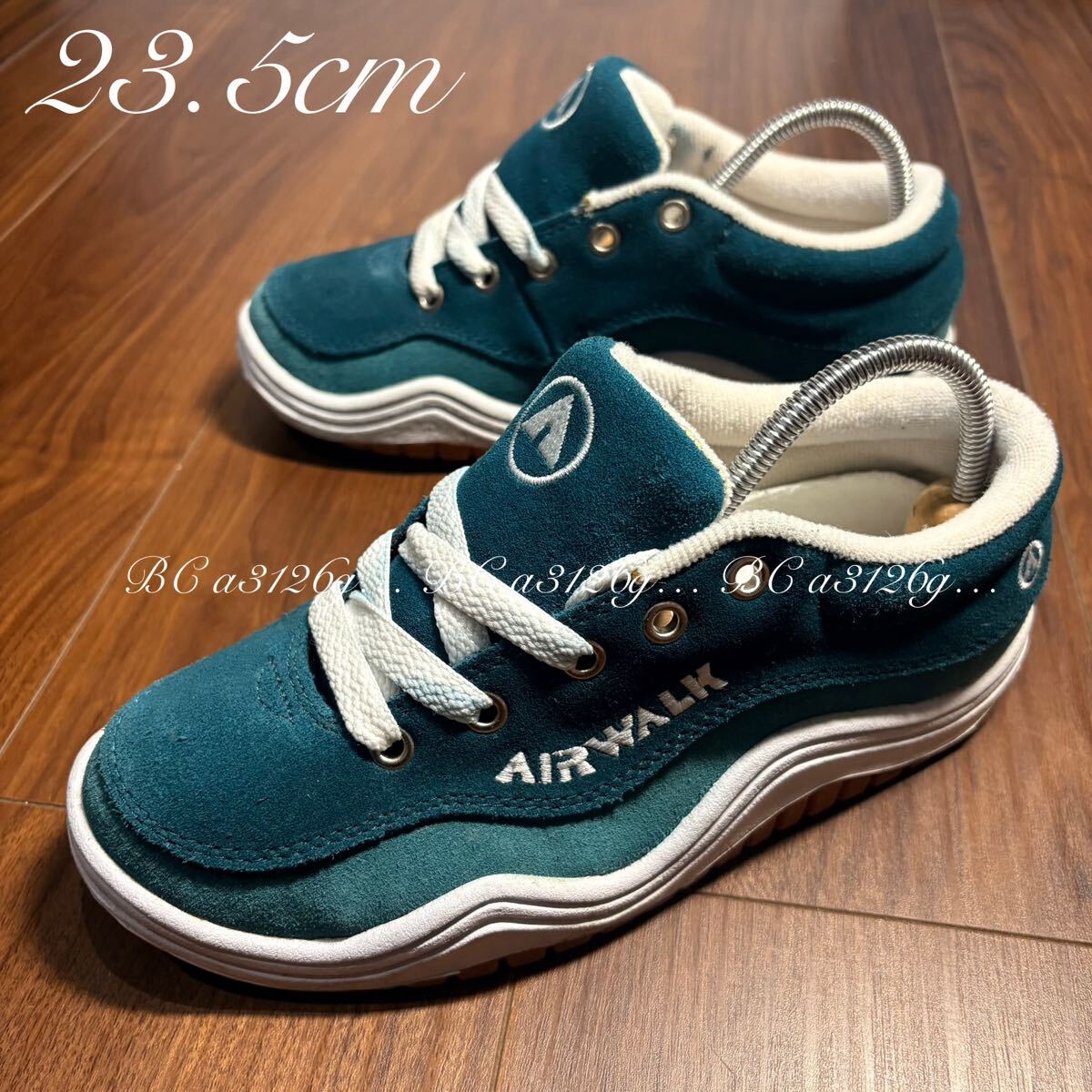 AIR WALK SWERVE 23.5cm エアウォーク 本革 SUEDE LEATHER スワーブ ウェーブソール スニーカー シューズ スケート 98年 当時物 美品
