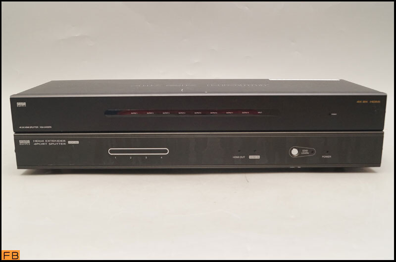 税込◆SANWA SUPPLY◆2台 HDMIエクステンダー VGA-EXHDL4 / 4K2K対応HDMI分配器 VGA-UHDSP8 サンワ サプライ ジャンク-9924