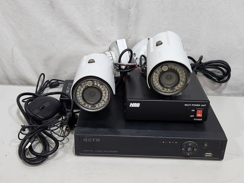 [現状品] CTR DVR CK4204U 2TB + JSS カメラ JS-CH2020 + DC12V電源ボックス 初期化済み (1)