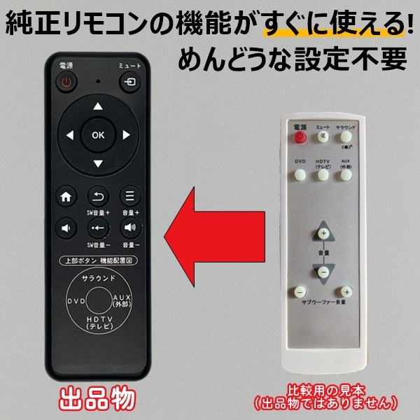 【代替リモコン25】CAV SW260 互換 送料無料 (CAV ジャパン サブウーファー 2.1ch SW260用)拍卖