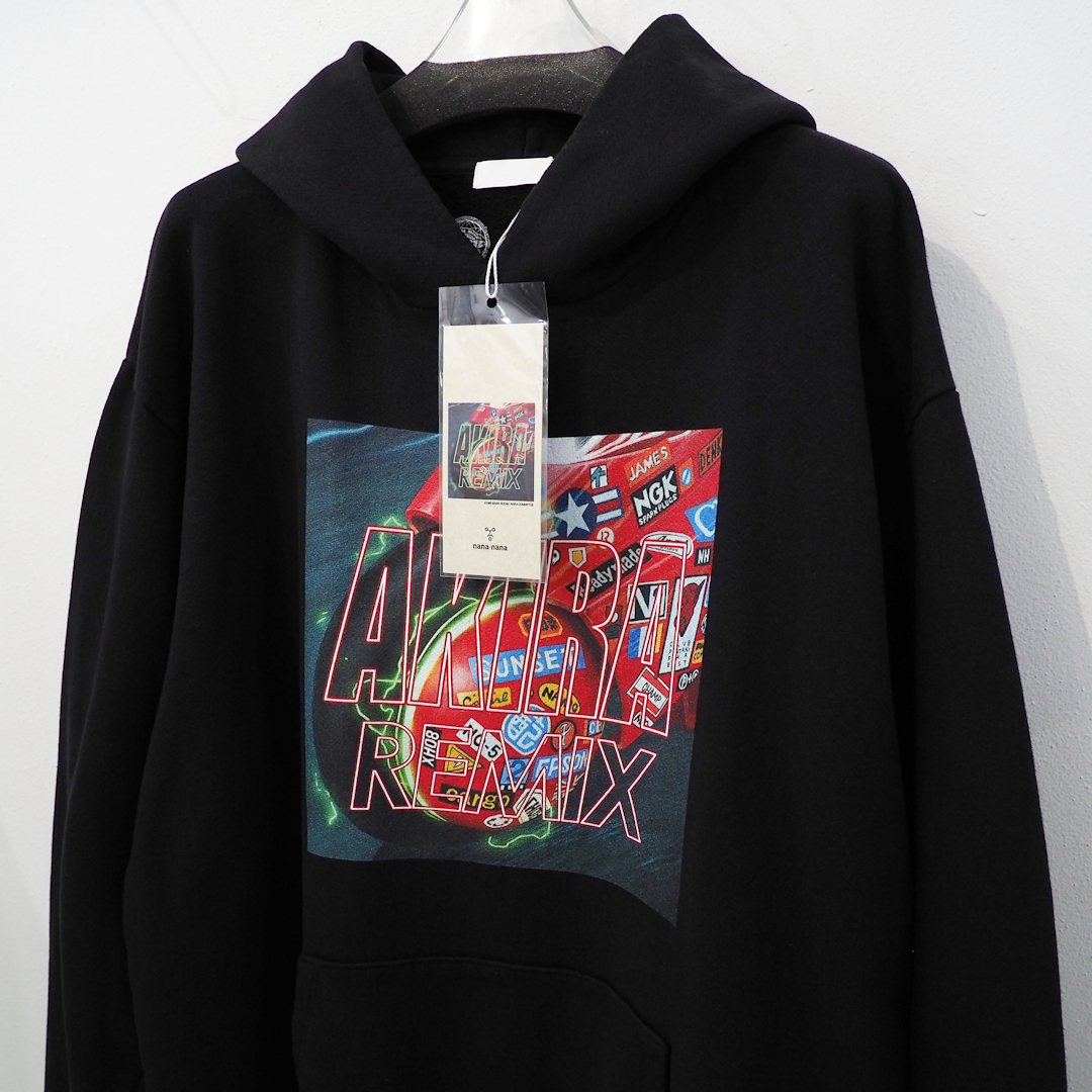 新品 XL 定価35200円 公式 アキラ 大友克洋 x ナナナナ x GR8 フーディー 黒 ブラック AKIRA REMIX nana-nana オフィシャル 本物 パーカー