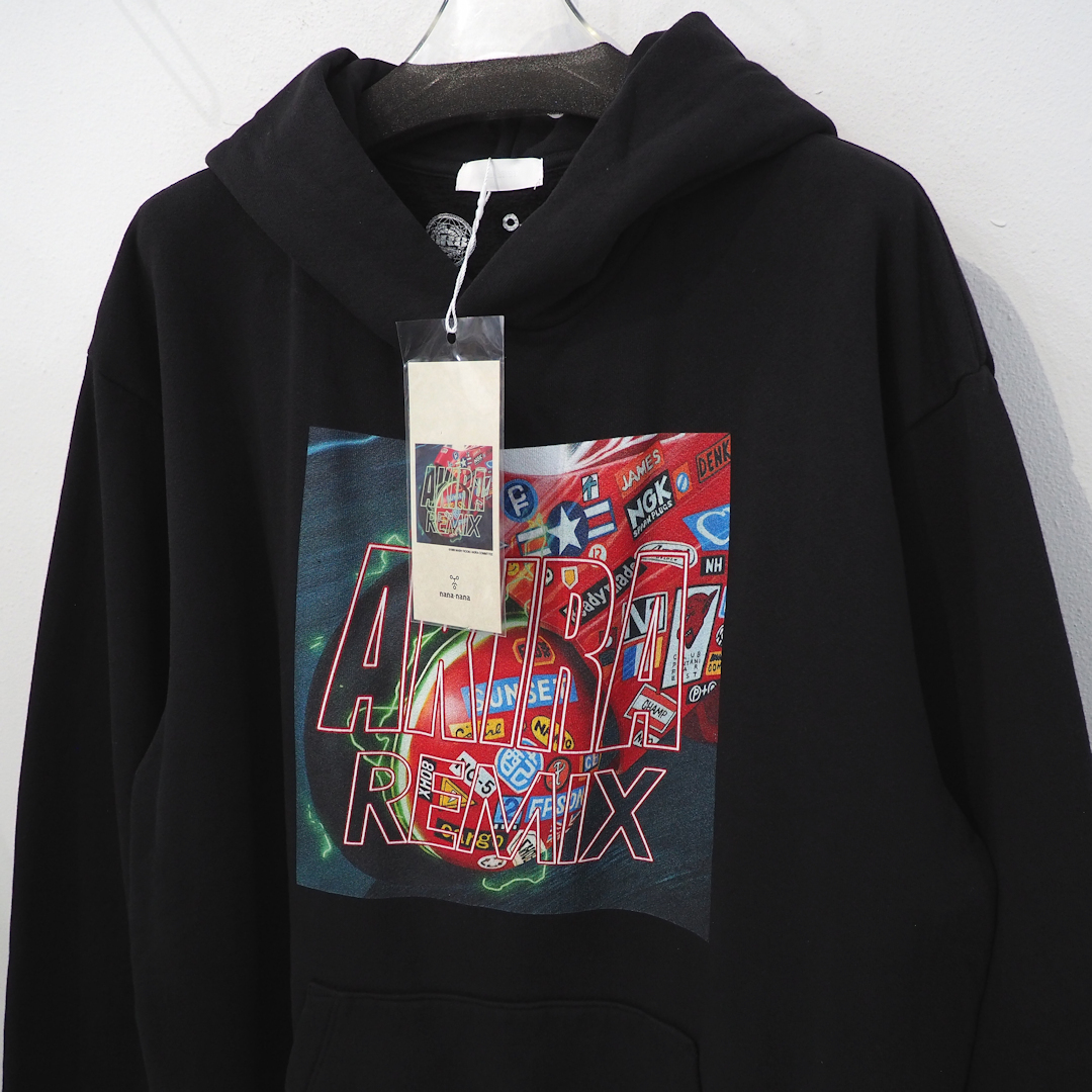 新品 L 定価35200円 公式 アキラ 大友克洋 x ナナナナ x GR8 フーディー 黒 ブラック AKIRA REMIX nana-nana オフィシャル 本物 パーカー