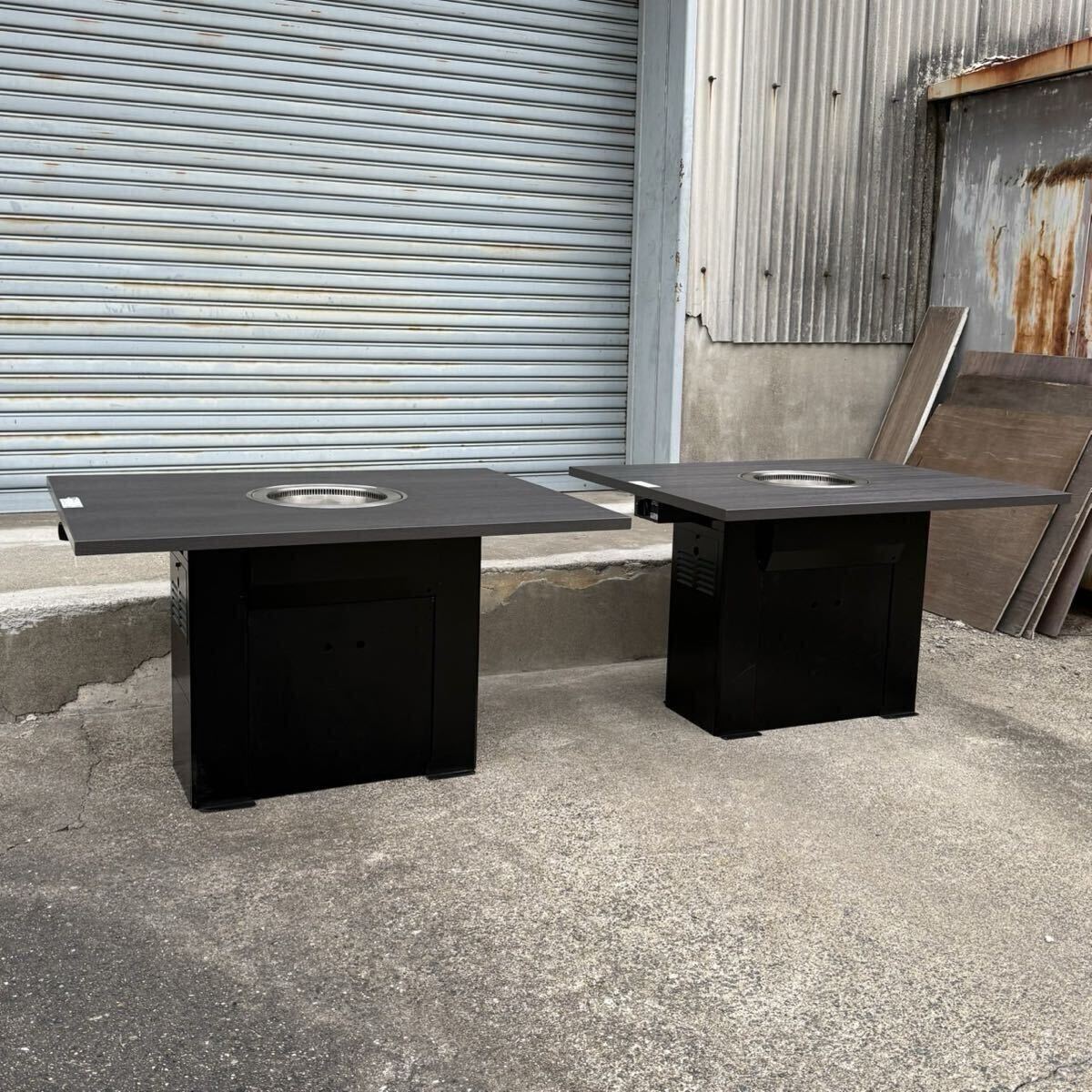 H110KZ9a 無煙ロースター JOYTEC ガス式放熱板・テーブルタイプ JL-MT14 2台セット 23年製 焼肉テーブル 店舗用 業務用 都市ガス 