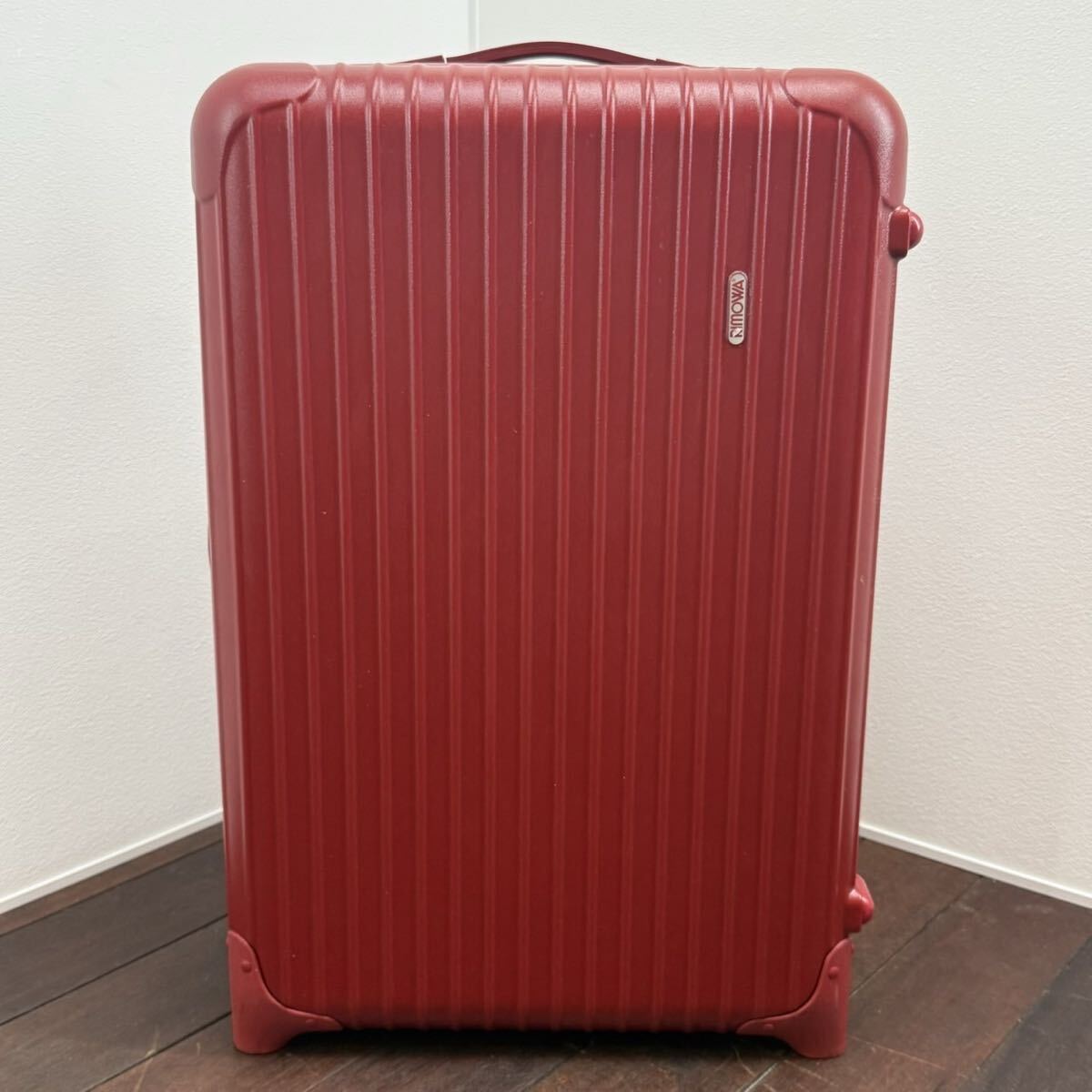 H19KZ7b リモワ RIMOWA SALSA サルサ 63L キャリーケース 旅行カバン 2輪キャスター スーツケース トラベルバック レッド 赤 