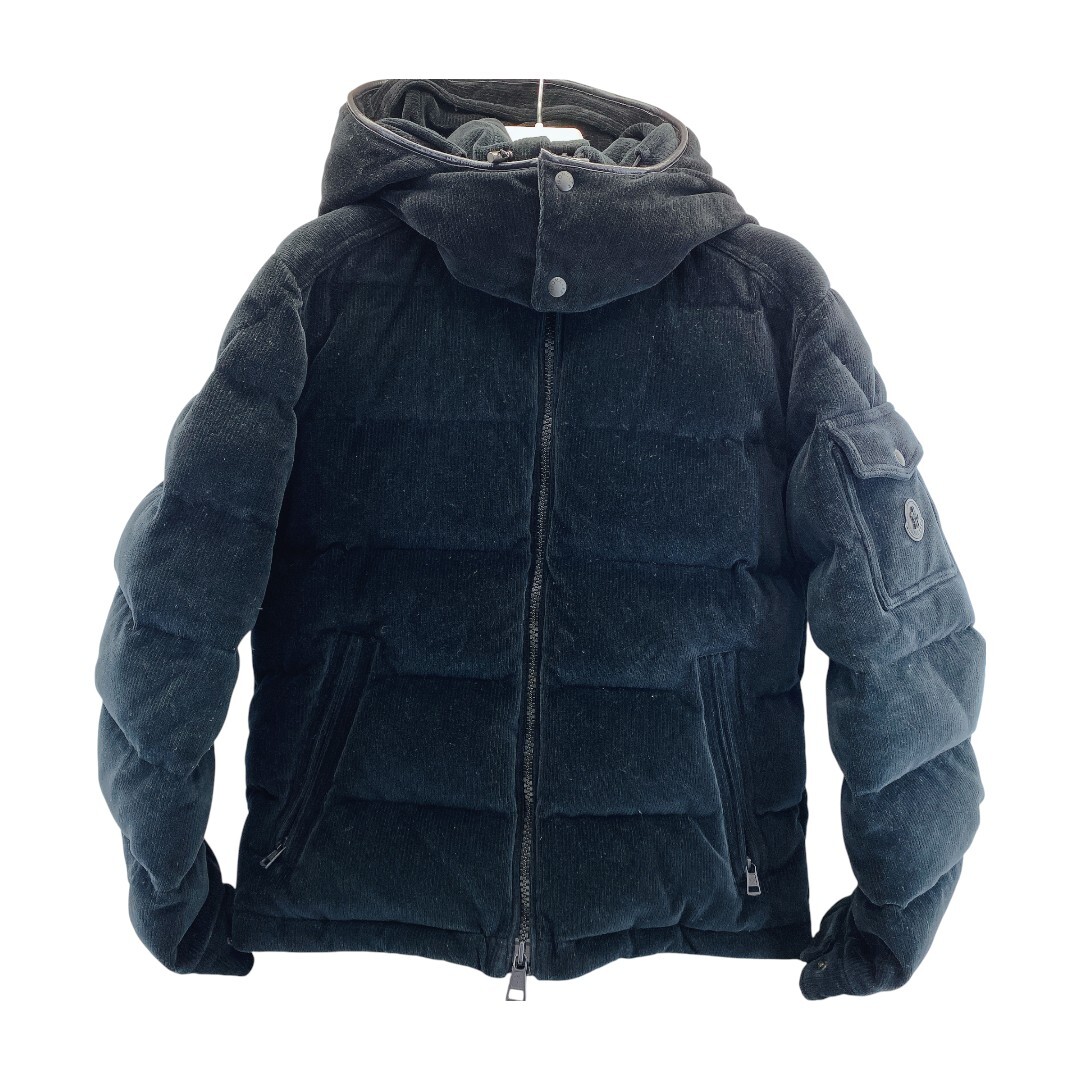 ■ 良品 モンクレール マヤ コーデュロイ ダウン ジャケット ブラック 2 メンズ 21AW MAYA GIUBBOTTO MONCLER ■