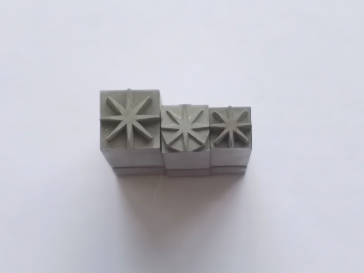 花火　六角星 輝き 一番星 スター 星空 フランス ヴィンテージ アンティーク 金属 レザークラフト メタルスタンプ イラスト　古道具