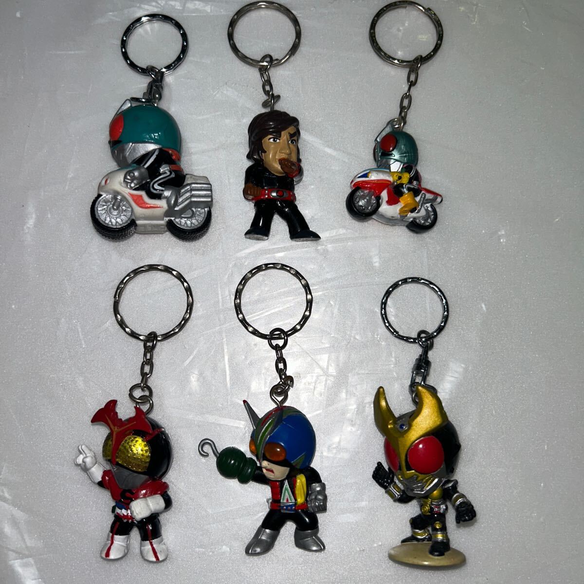 【仮面ライダー】キーホルダーまとめて６点セット！！(検索:本郷猛、1号、V3、アギト、ライダーマン、ストロンガー