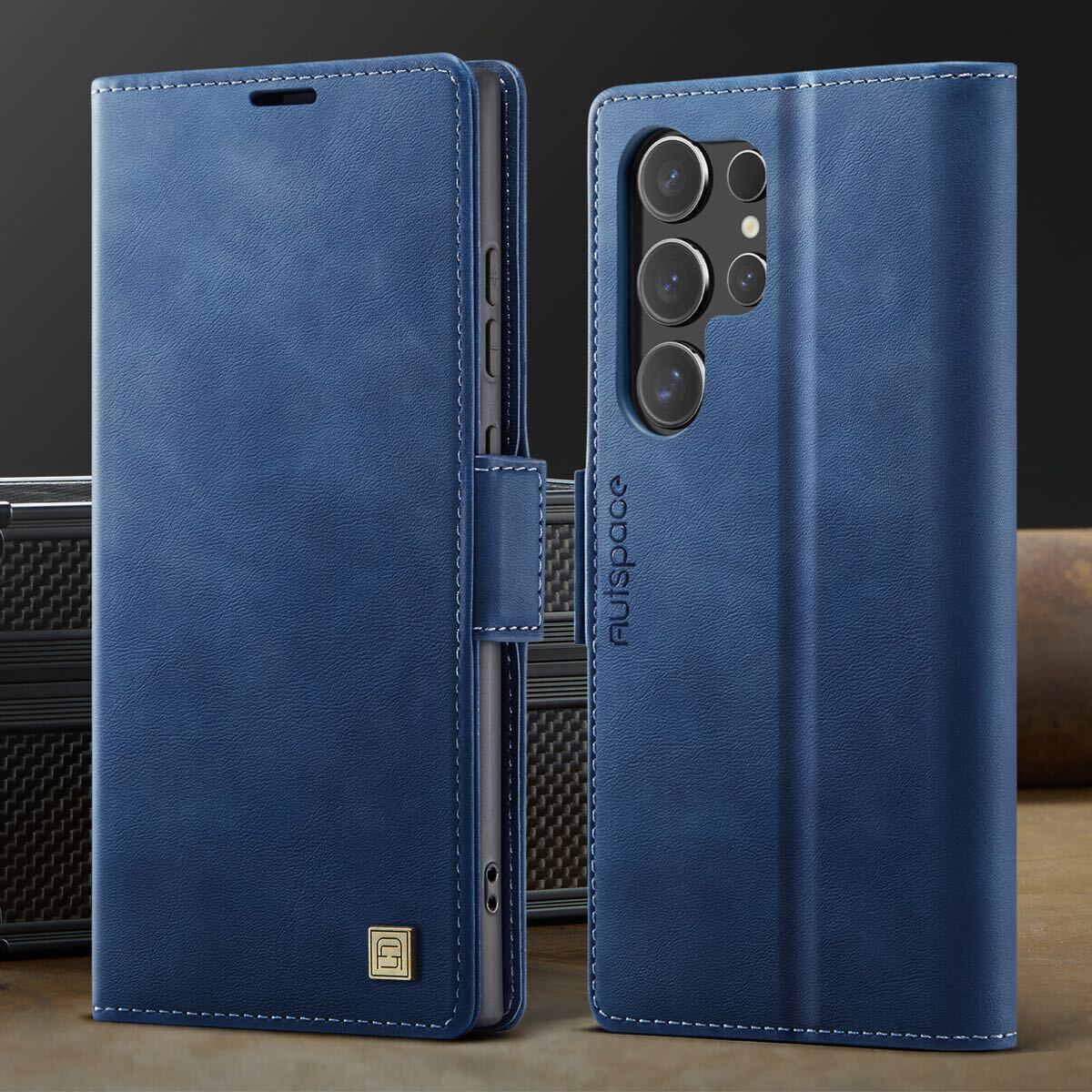 Galaxy S25 ultra レザーケース ギャラクシー s25 ウルトラ ケース SC-52F SCG32 カバー 手帳型 カード収納 ブラック