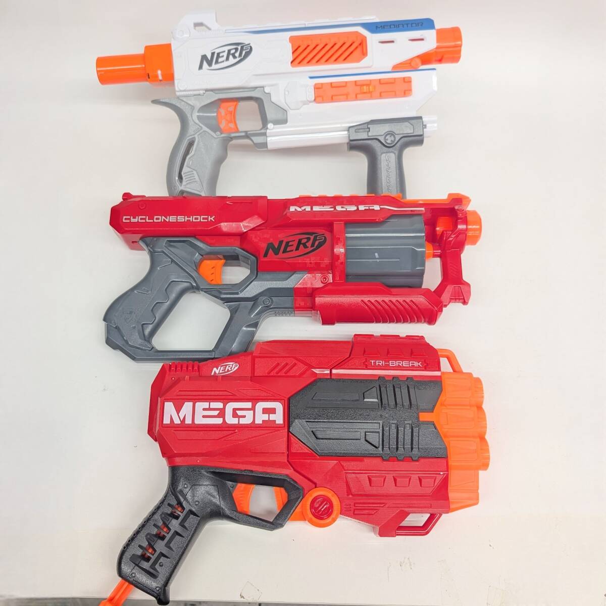 NERF MEGA ナーフメガ　トライブレイク モジュラス メディエーター メガサイクロン 3点セット 現状品 動作未確認