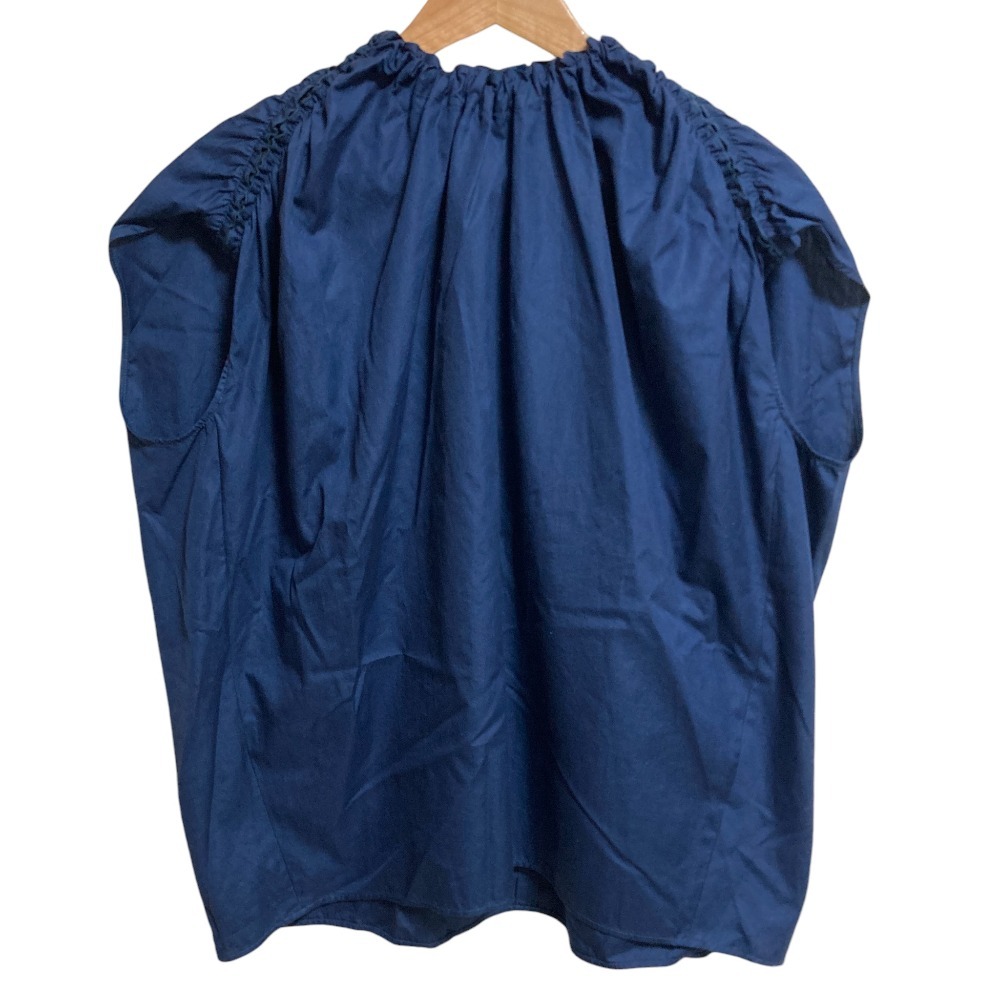 美品 MARNI マルニ ギャザーネックブラウス サイズ38 ネイビー
