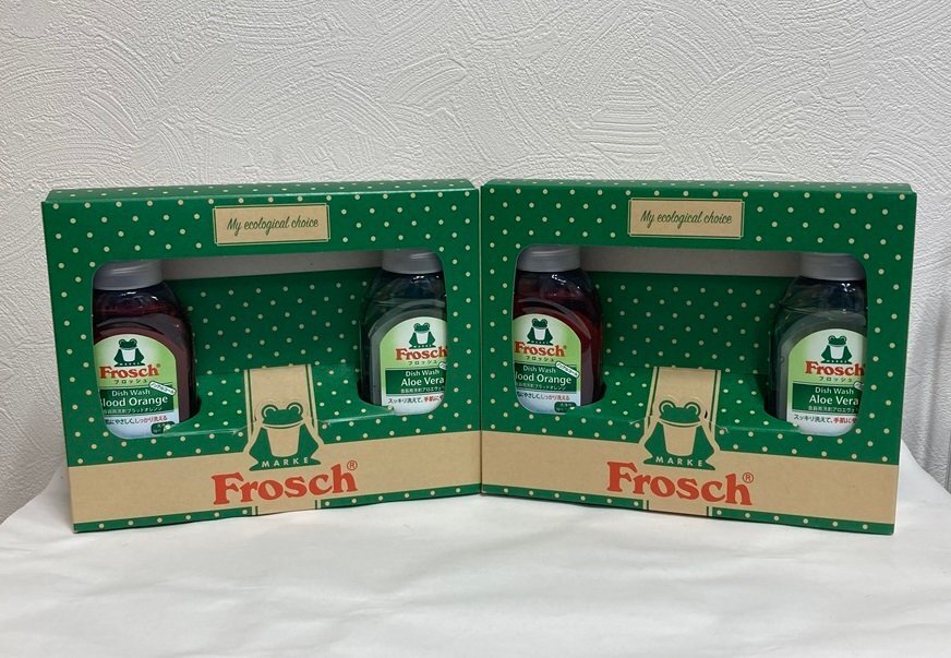 フロッシュ　食器用洗剤 リーフスポンジギフトセット 100ml×4本　2箱　（スポンジは欠品しております。）未使用　