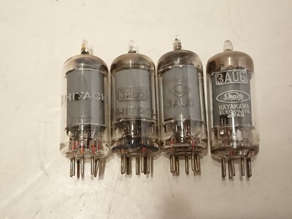 真空管 12BH7A HITACHI×3 不明×1 合計4個
