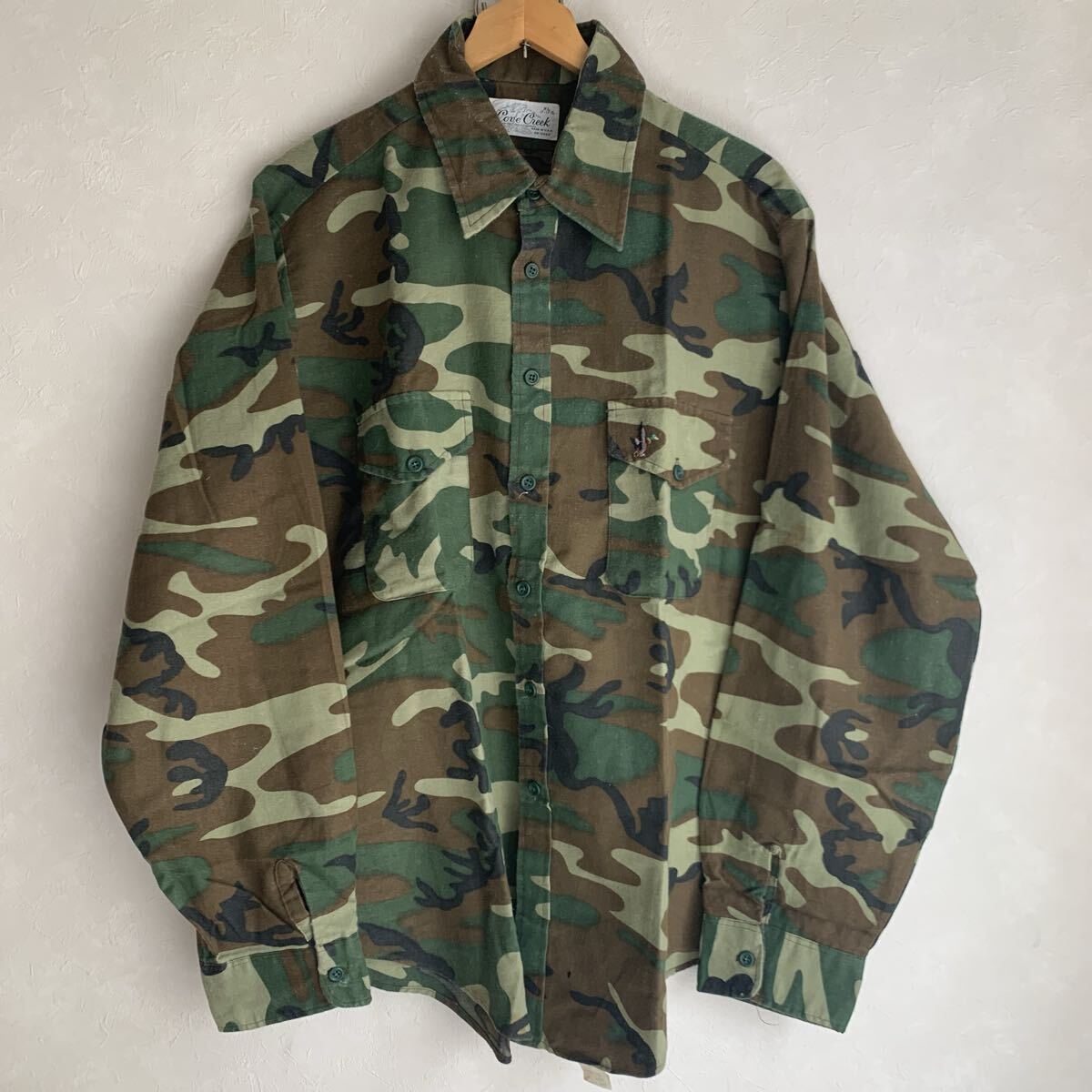 ビンテージ/vintage/Cove Creek/カバークリーク/Woodland/ウッドランド/Camo/カモ/Flannel Shirt/フランネル/シャツ/ネルシャツ/XL/迷彩