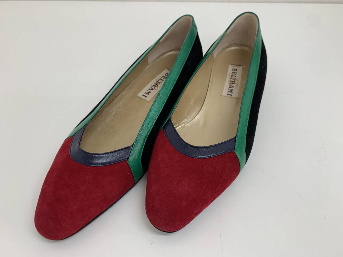 【未使用品】BELSTAFF パンプス 35 1/2 個性派カラー レディース　美品　（管理：DO000014）