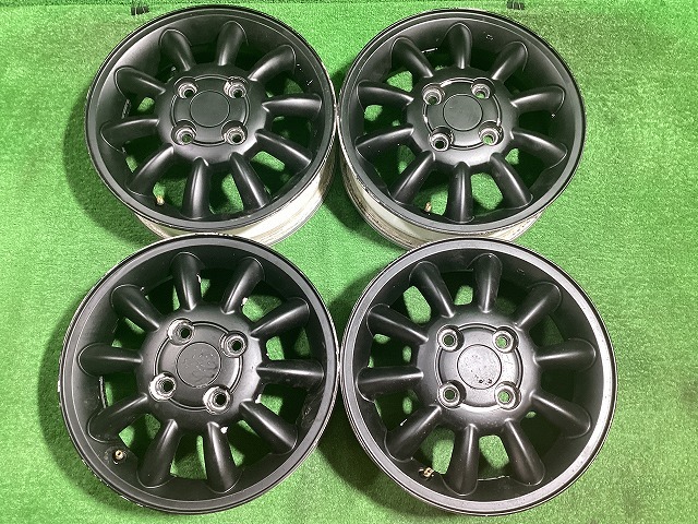 スズキ純正 HE21S ラパン 13インチアルミホイール 4J ＋45 4H PCD100 4本セット L2-3 EM