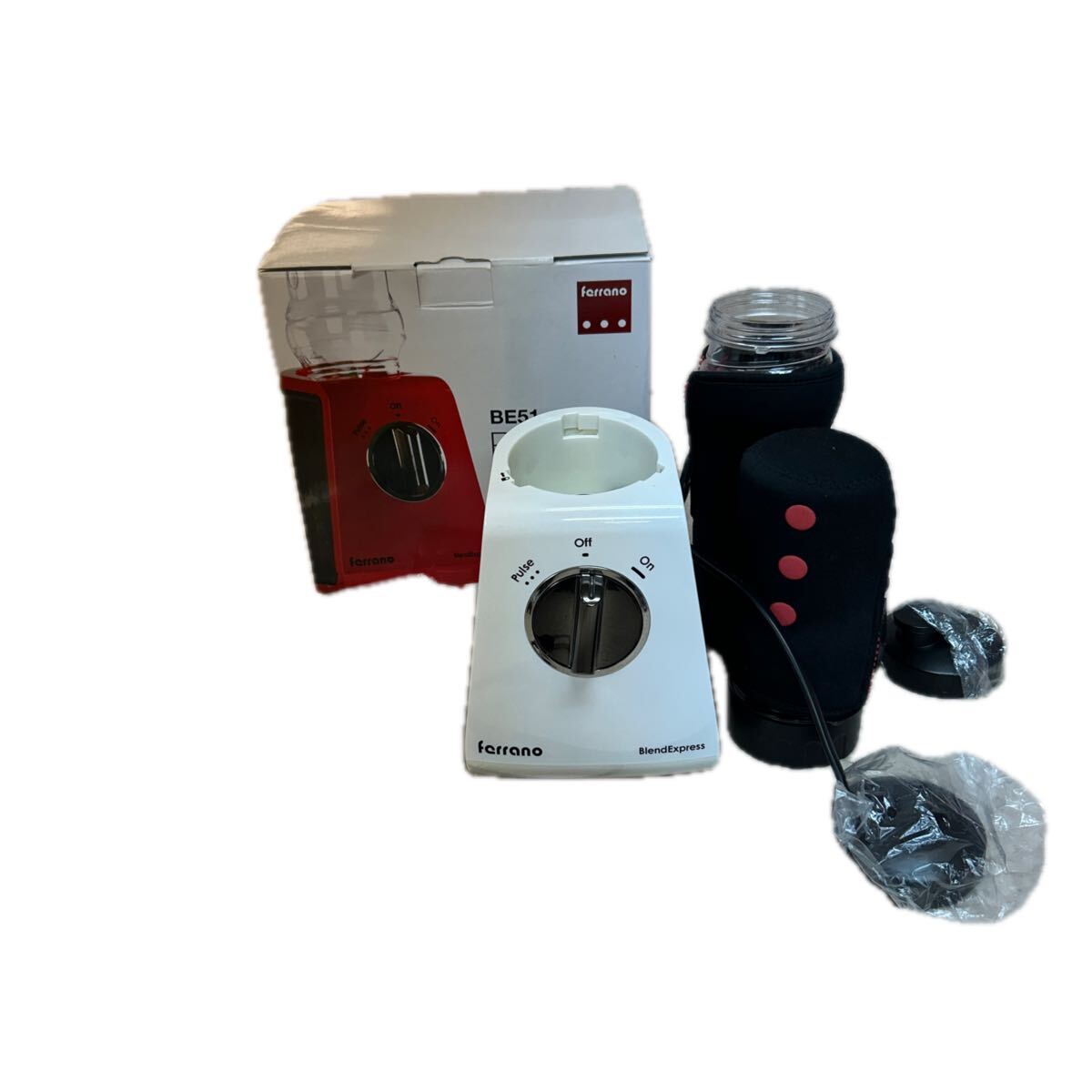 B0066 未使用品 Ferrano BlendExpress BE51 ブレンダー ミキサー レッド キッチン用品