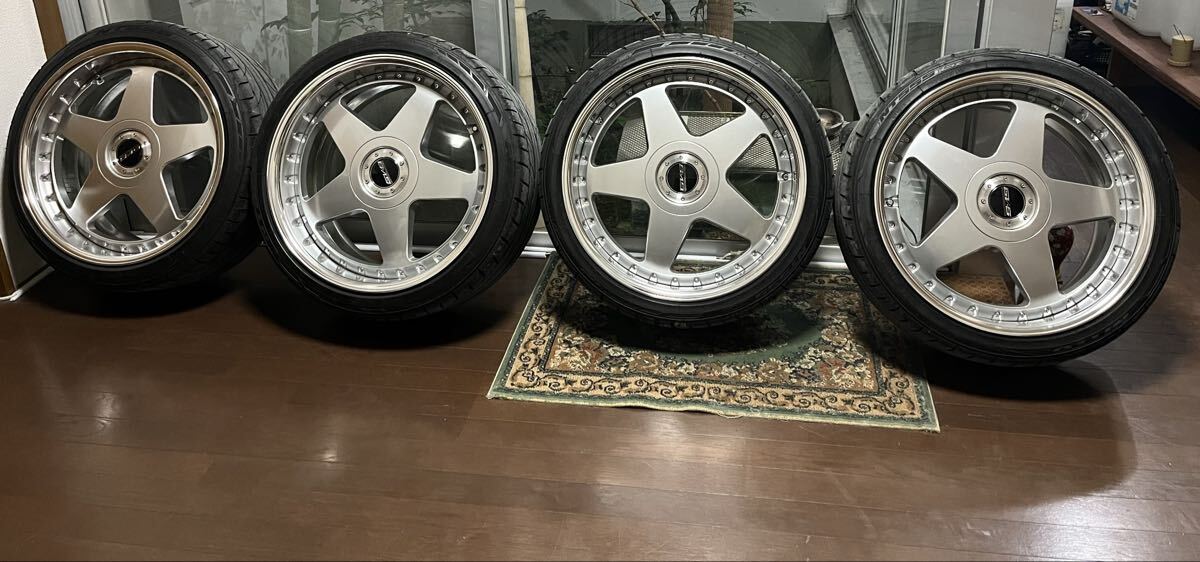 美品 エイムゲイン AIMGAIN GV-S 19インチ 8.5J 9.5J PCD114.3 NITTO NT555 G2 2023年新品購入 空気圧センサー移植済 IS クラウン マークX