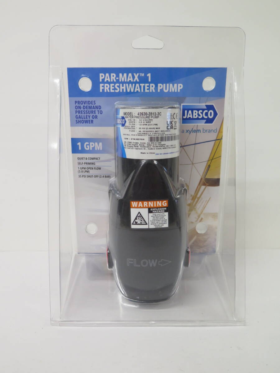 未使用保管品　JABSCO　ジャブスコ　 パーマックス1 超小型圧力ポンプ 　42630-3512-3C 12V　ギャレー用超小型圧力ポンプ