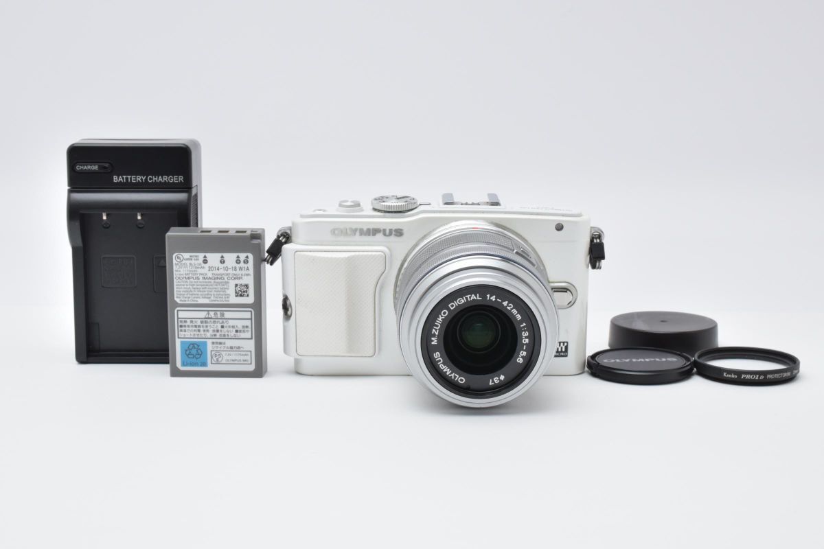 【大人気カラー】 OLYMPUS オリンパス PEN Lite E-PL6 レンズセット ホワイト ミラーレス一眼カメラ #135-7