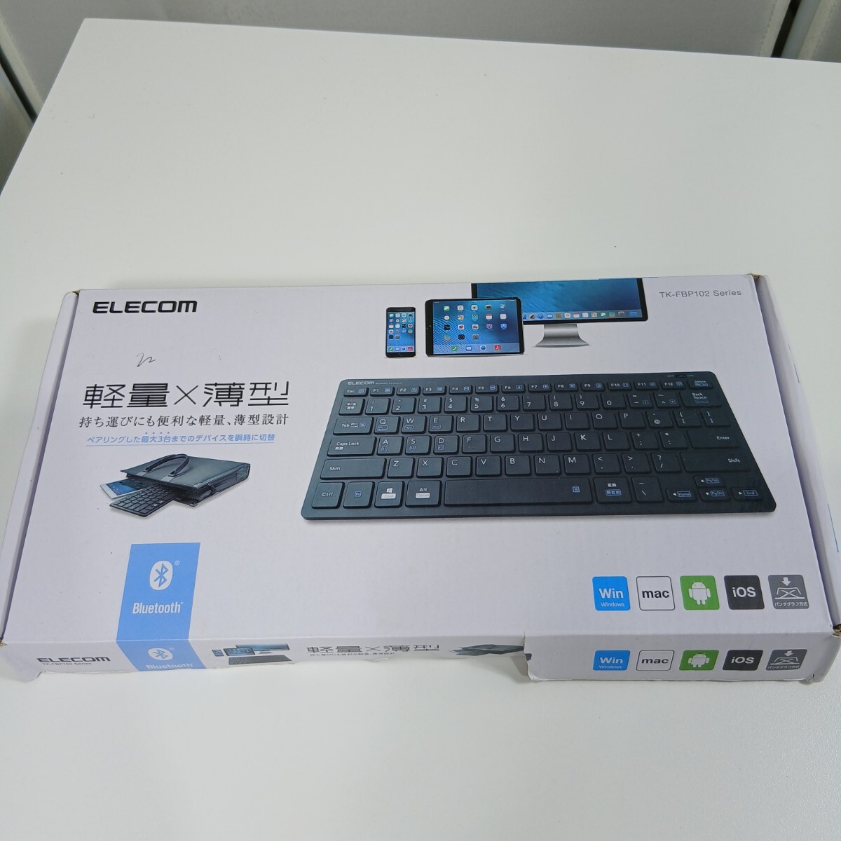 #428 エレコム Bluetooth キーボード コンパクトキーボード TK-FBP102BK/和歌山県にて引き取り大歓迎