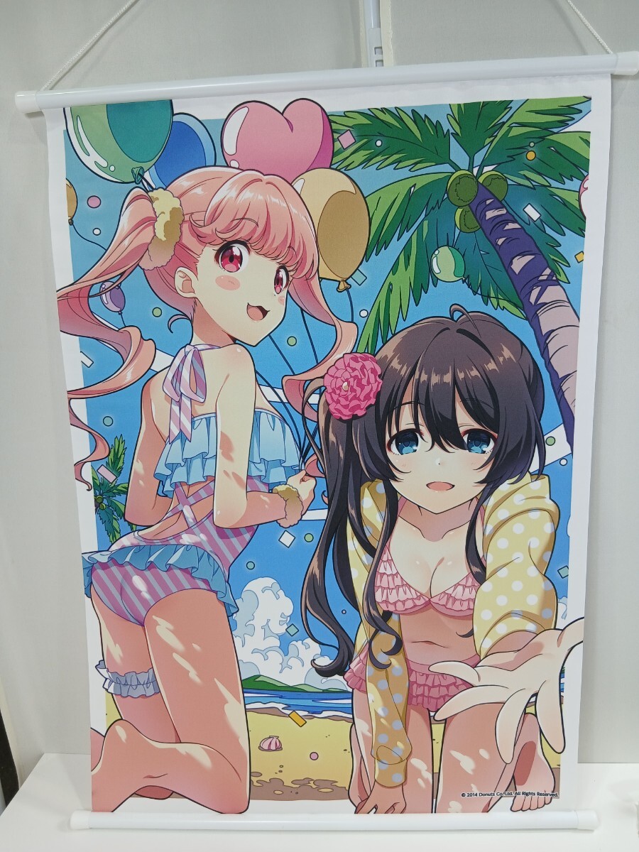 #789 Tokyo 7th シスターズ 折笠アユム&玉坂マコトCi+LUS B2タペストリー ナナシス 水着/和歌山県にて引き取り大歓迎