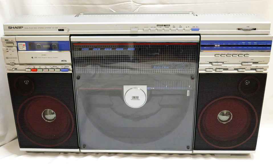 ■希少！ジャンク即決！SHARP レコード カセット ラジカセ VZ-V20 両面演奏 ステレオ シャープ 昭和 レトロ
