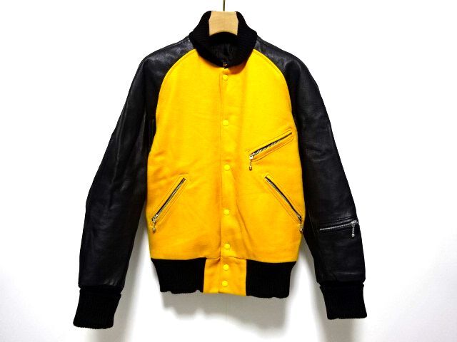 SKOOKUM LETTERMAN JACKET 36 size / スクーカム レターマンジャケット 袖レザー スタジャン USA製 メンズ