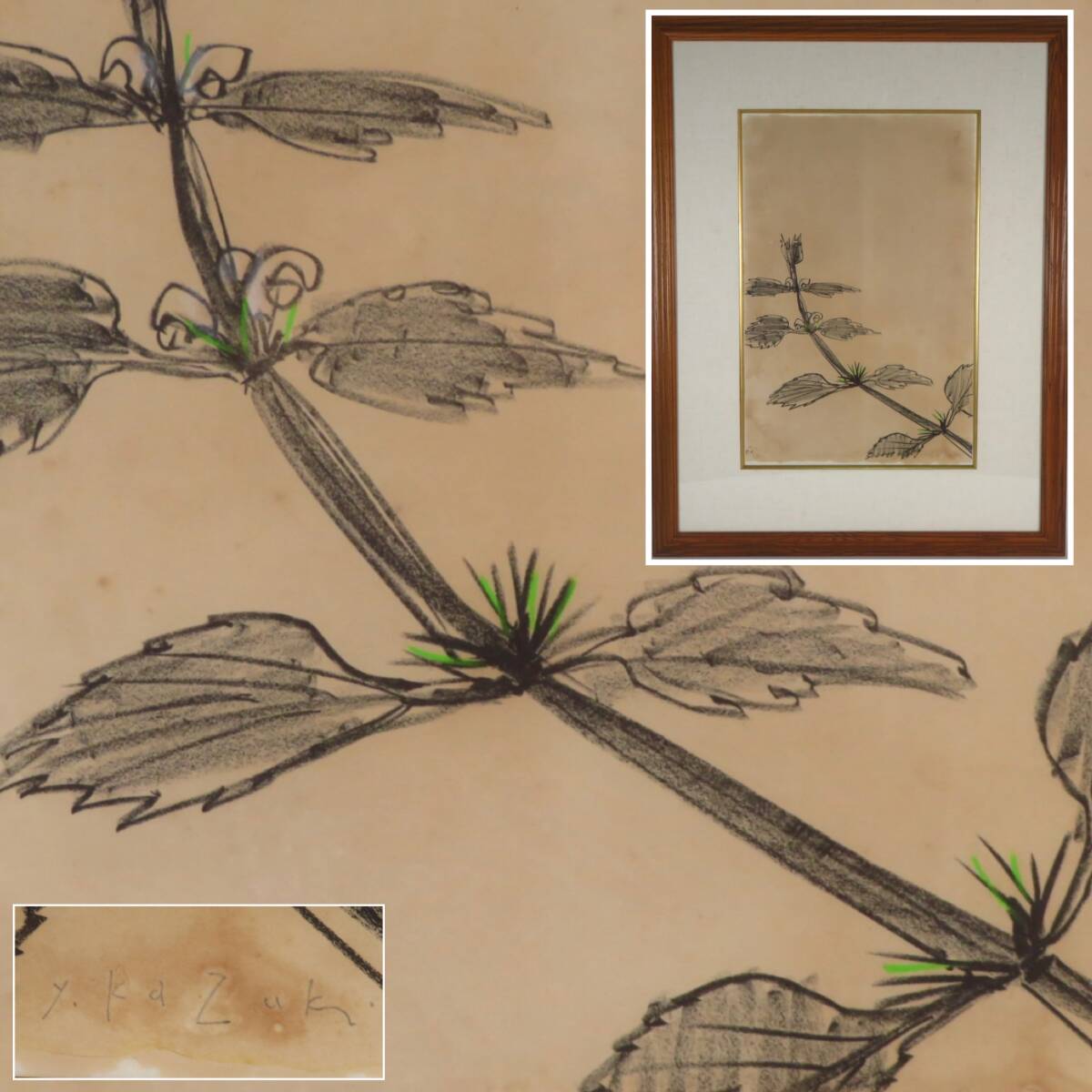 【SAKURAYA】真作保証【1969年製作 踊子草/香月泰男】リトグラフ 限定20部 手彩 ED版 絵画 美術 芸術 アート 作家 在銘 希少品 58.5×75.5