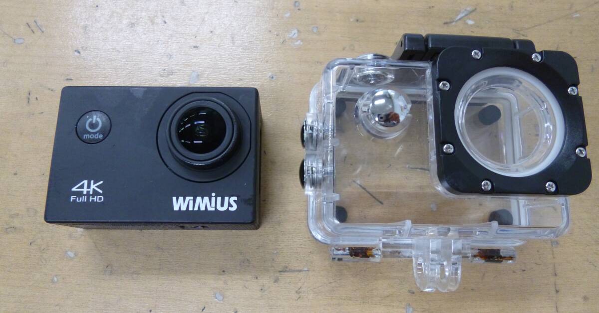 中古ジャンク wimius アクションカメラ 4K Full HD [M-188] 送料無料(北海道・沖縄・離島・佐川急便中継料金がかかる地域は除く)