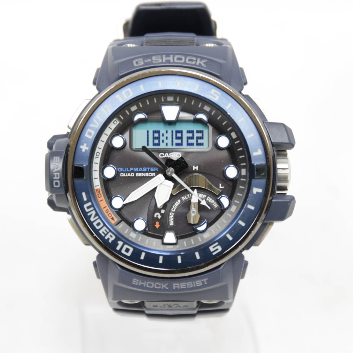 CASIO カシオ G-SHOCK ジーショック GWN-Q1000A ガルフマスター ネイビー 電波ソーラー 腕時計 現状品 2510-K0058M(NT)