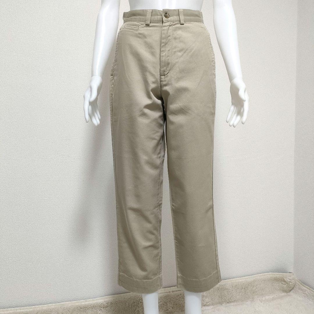 Dockers ドッカーズ Flat Front Khakis カジュアルベーシック チノパンツ ゆったり PETITE4 M相当 コットン100％ ベージュ クロップド