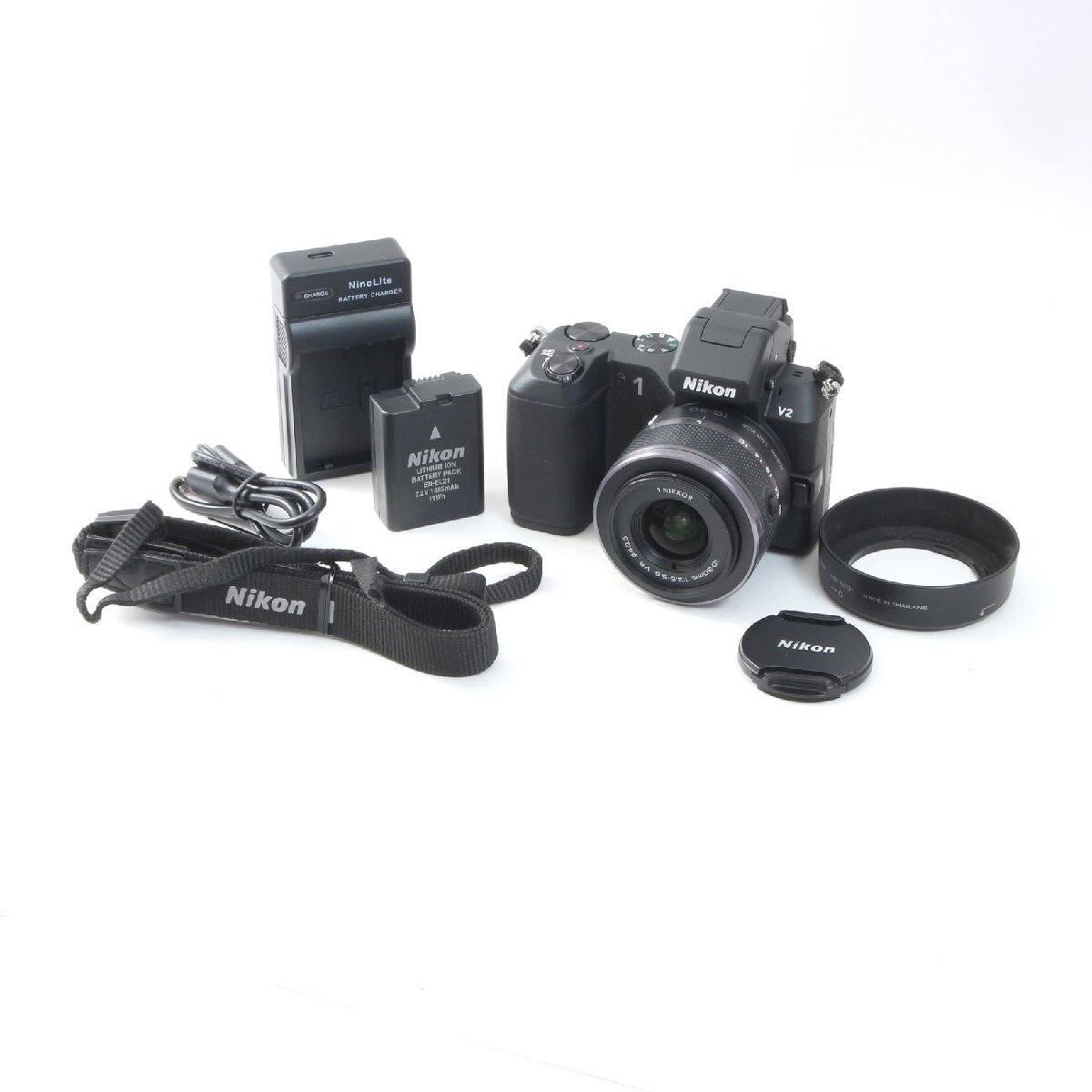 NIKON ニコン Nikon1 V2 ブラック + 1NIKKOR 10-30mm VR レンズセット 【シャッター数584回】