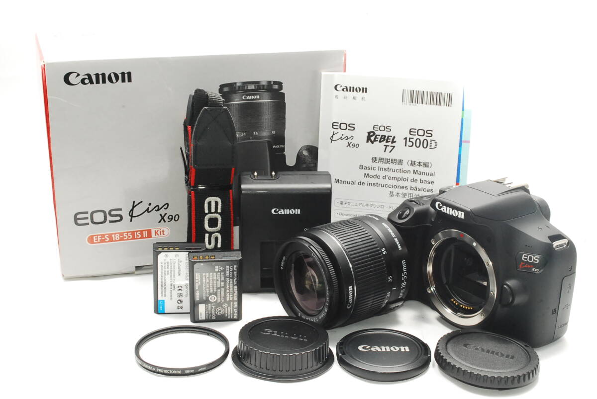 ★美品★キヤノン CANON EOS Kiss X90 EF-S18-55 IS II レンズキット z793