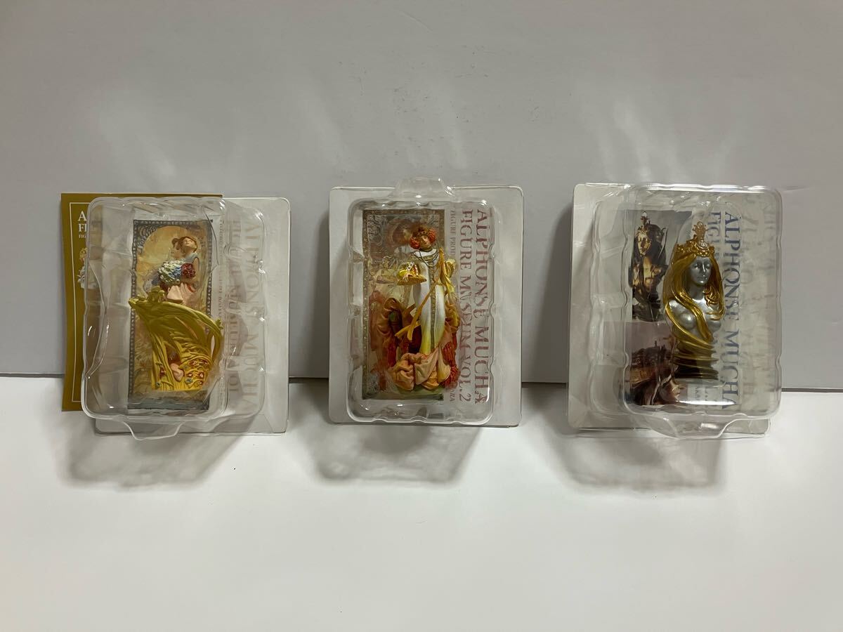 ▲L422▲ アルフォンスミュシャ フィギュアミュージアム タカラ 海洋堂 ALPHONSE MUCHA FIGURE MUSEUM 3個まとめ
