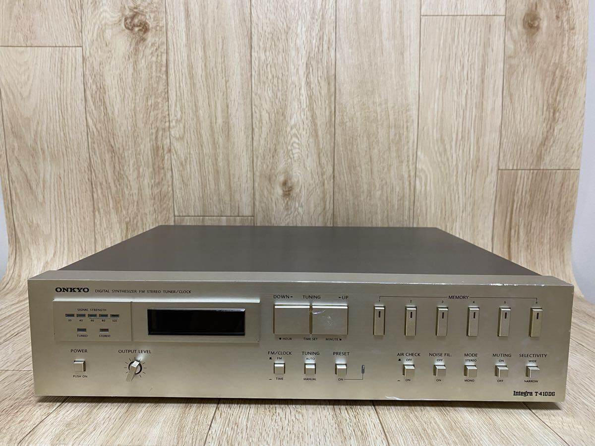 中古 ONKYO オンキョー Integra T-410DG FMチューナー 通電確認済み/現状品/ジャンク