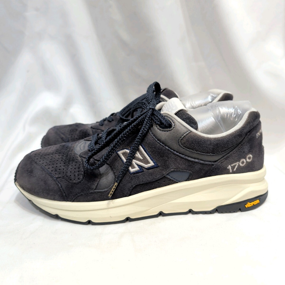 【Vibramソール交換済】new balance ニューバランス 1700 スニーカー US10/28cm メンズ 靴 ネイビー 紺色