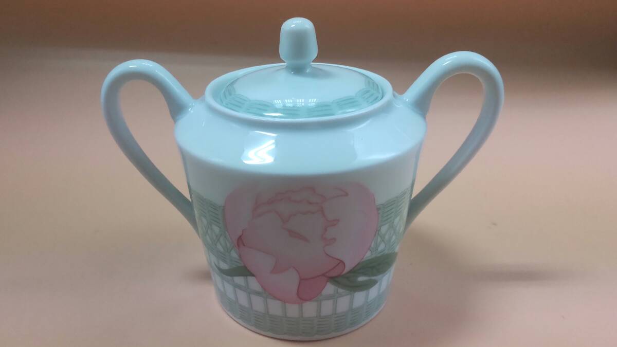 【T023】美品 HERMES エルメス Les Pivoines ピヴォワンヌ シュガーポット