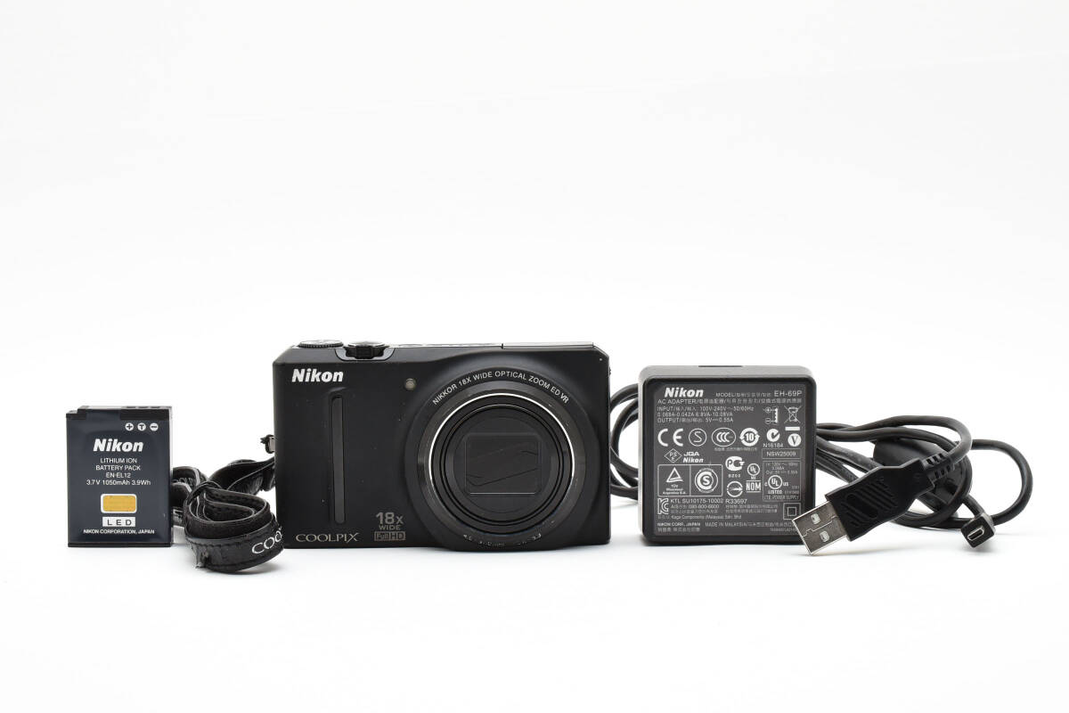 【動作良好品★】ニコン Nikon COOLPIX S9100 コンパクトデジタルカメラ ブラック #M12245