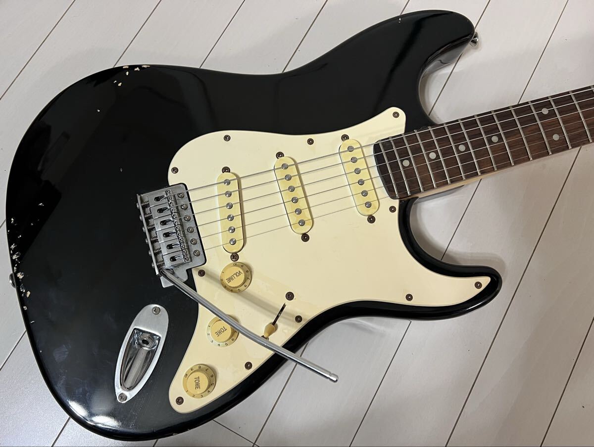 vintage Stratocaster ストラトキャスター 中古レリック加工品　完動品　ソフトケース付　 Fender エレキギター フェンダージャパン