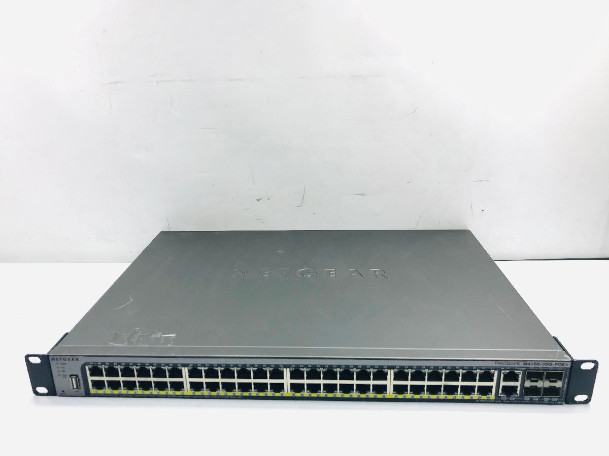 ★初期化済み NETGEAR PROSAFE M4100-50G-PoE+ v1h1 GSM7248P 50ポート レイヤー2+ マネージスイッチ