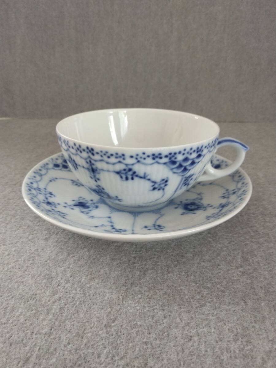 ロイヤルコペンハーゲン　カップ＆ソーサー　ハーフレース　ROYALCOPENHAGEN DENMARK 081ティーカップ