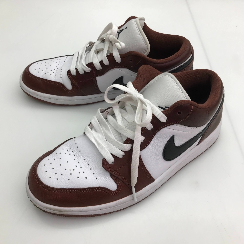 05w15321 ナイキ NIKE AIR JORDAN 1 LOW SE ホワイト/ブラウン 26.5cm UK7.5 EU42 ベトナム製 メンズ スニーカー HF3148-102 中古品